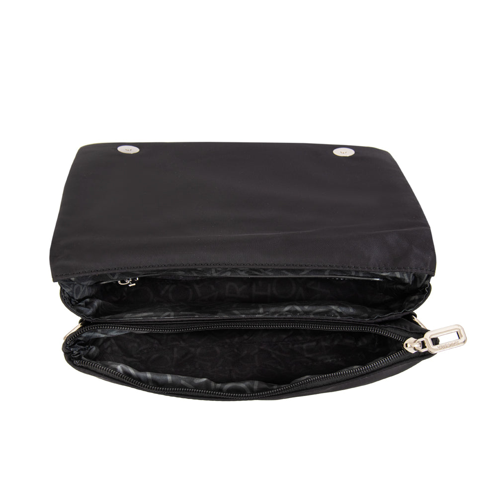 Cartera bandolera con tapa valita mediana negro especial