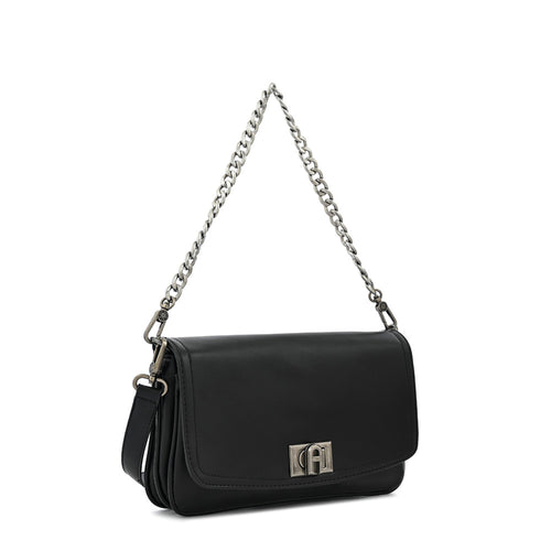 Cartera bandolera con tapa anto mediana negro