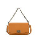 Cartera bandolera con tapa anto mediana camel