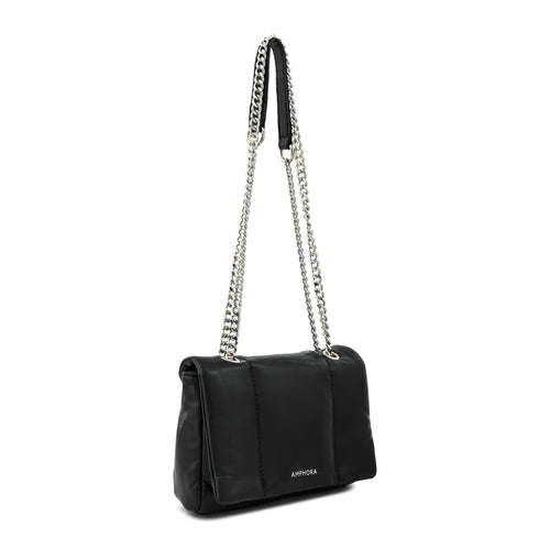Cartera bandolera con tapa elian mediana negro