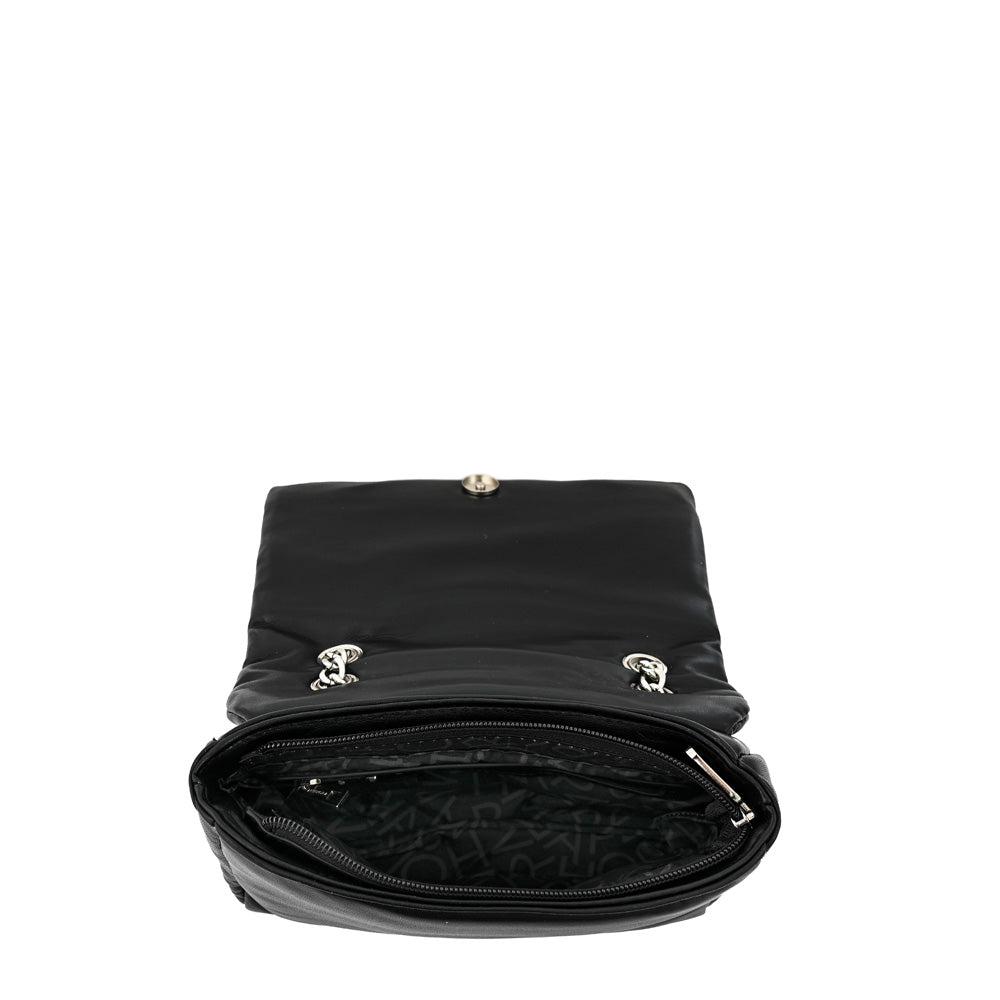 Cartera bandolera con tapa elian mediana negro