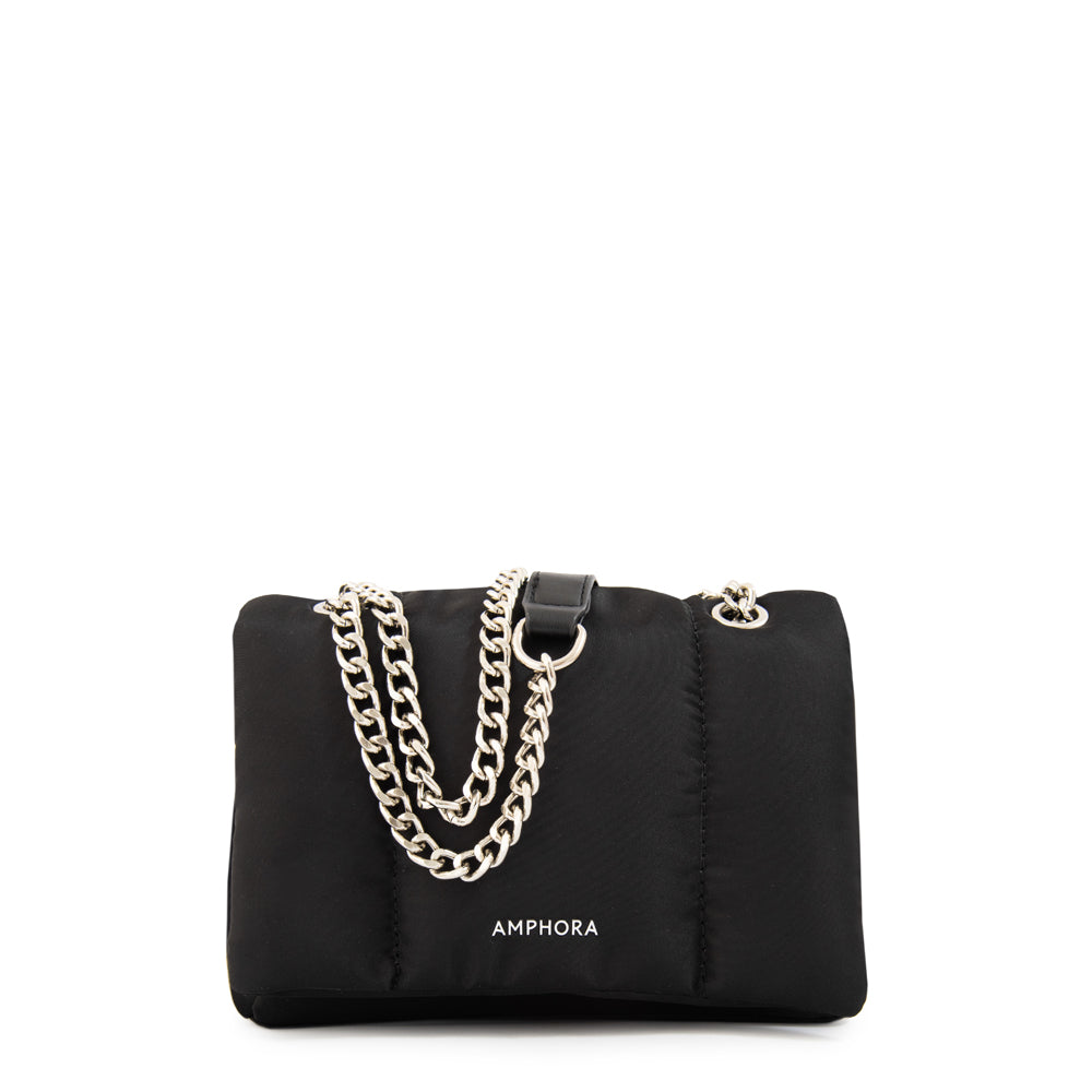 Cartera bandolera con tapa elian mediana negro especial