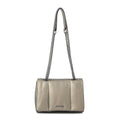 Cartera bandolera con tapa elian mediana plateado oscuro