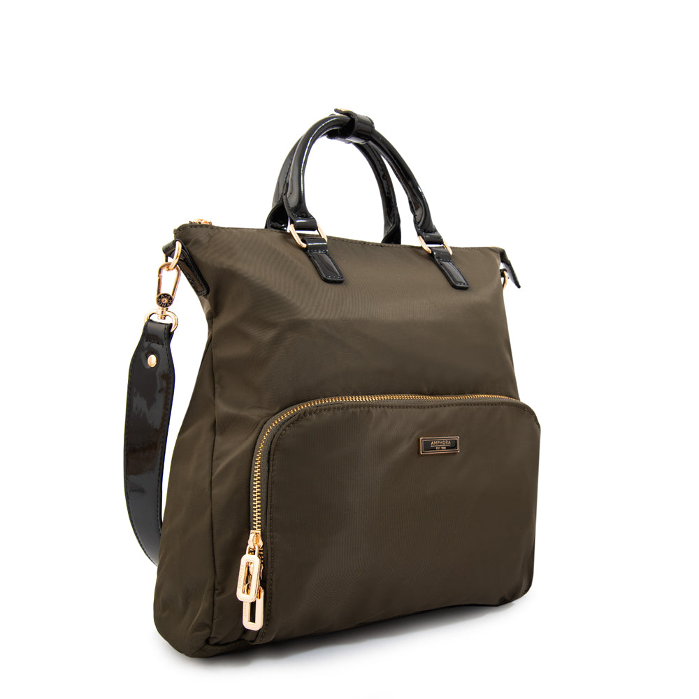 Mochila con compartimientos lauri mediana verde oliva