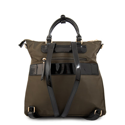 Mochila con compartimientos lauri mediana verde oliva