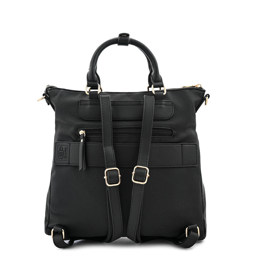 Mochila con compartimientos lauri mediana negro especial