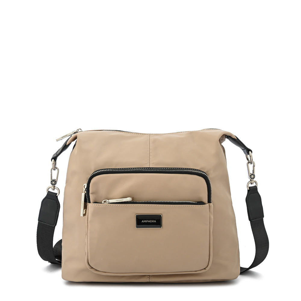 Cartera bandolera grande brigit beige