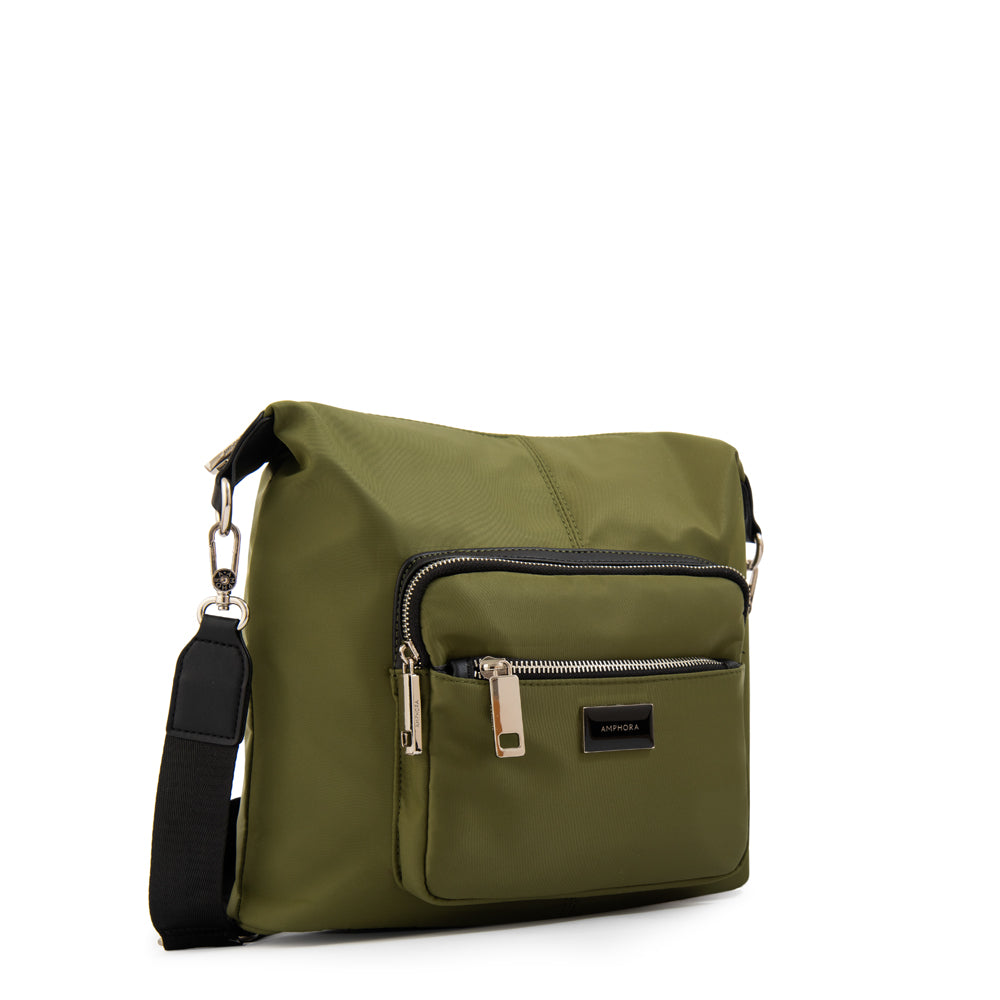 Cartera bandolera brigit grande verde oliva