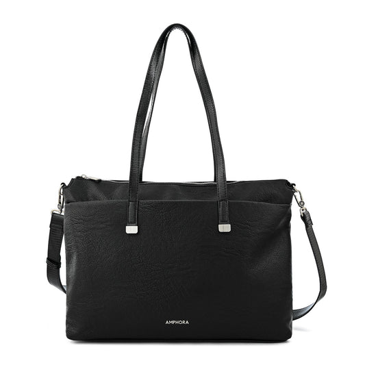 Cartera tote porta notebook lilian grande negro