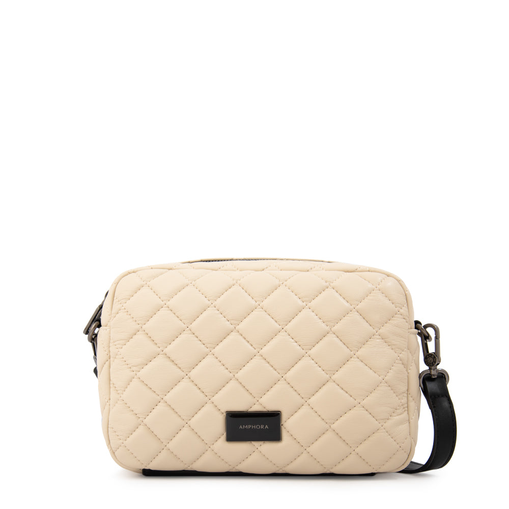Cartera bandolera bugi mediana blanco crudo