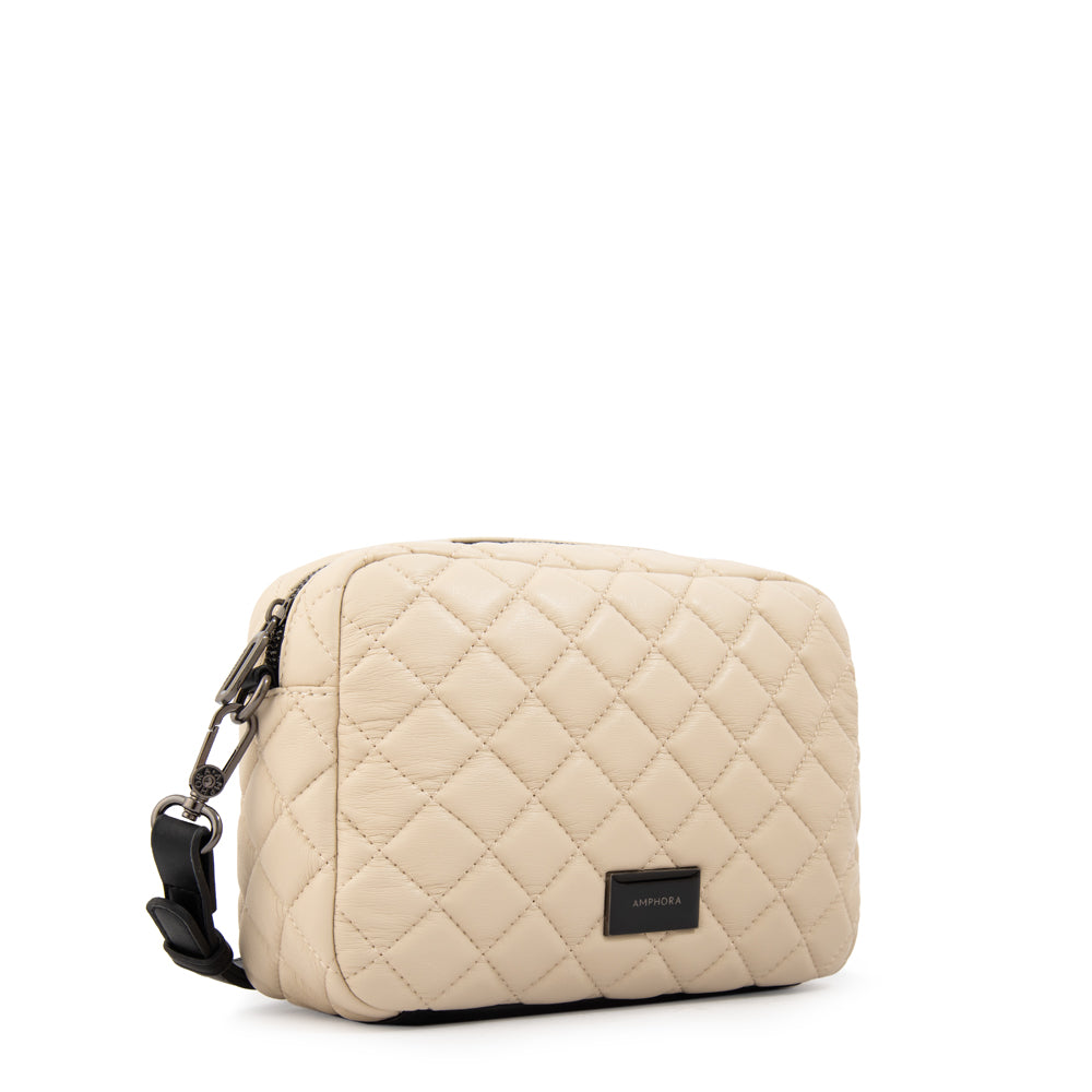 Cartera bandolera bugi mediana blanco crudo