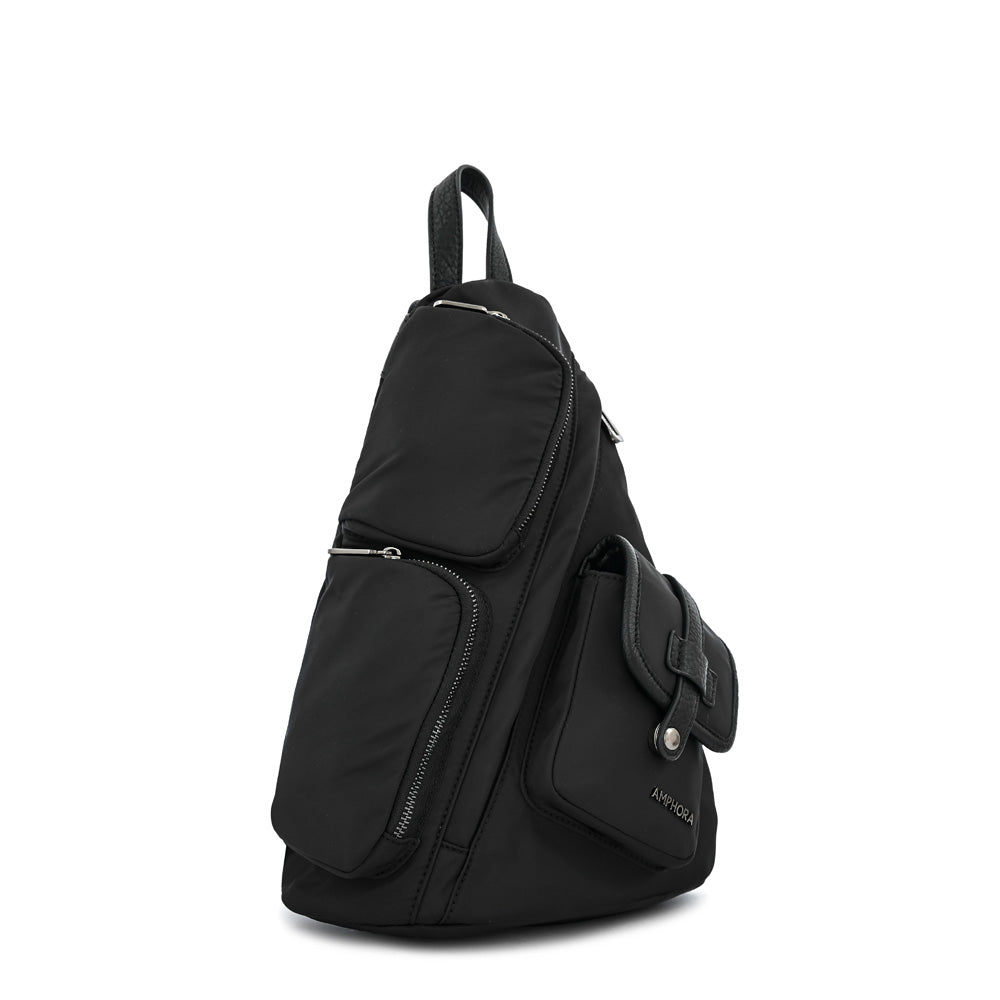 Mochila grande lazare negro texturizado