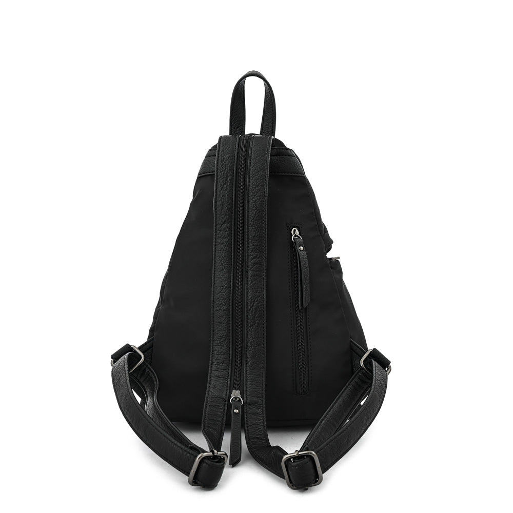 Mochila grande lazare negro texturizado