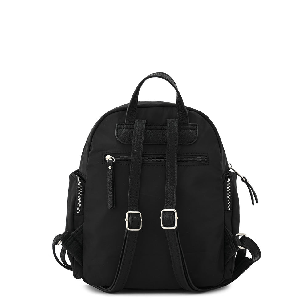 Mochila grande cler negro texturizado