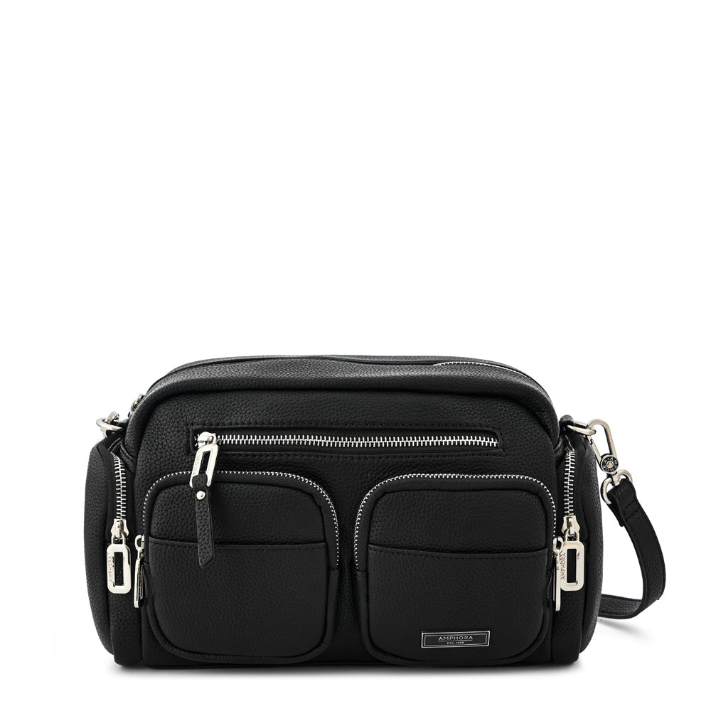 Cartera bandolera mediana cler negro