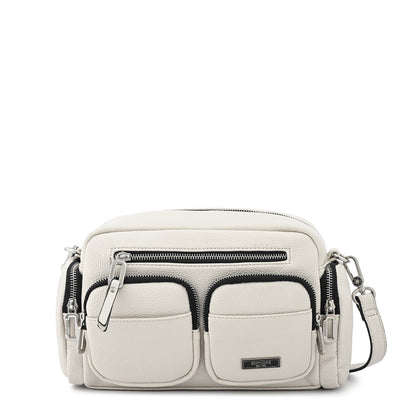 Cartera bandolera mediana cler blanco crudo