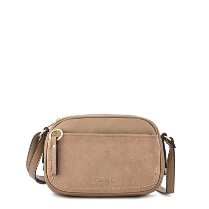 Cartera bandolera mediana villette taupe