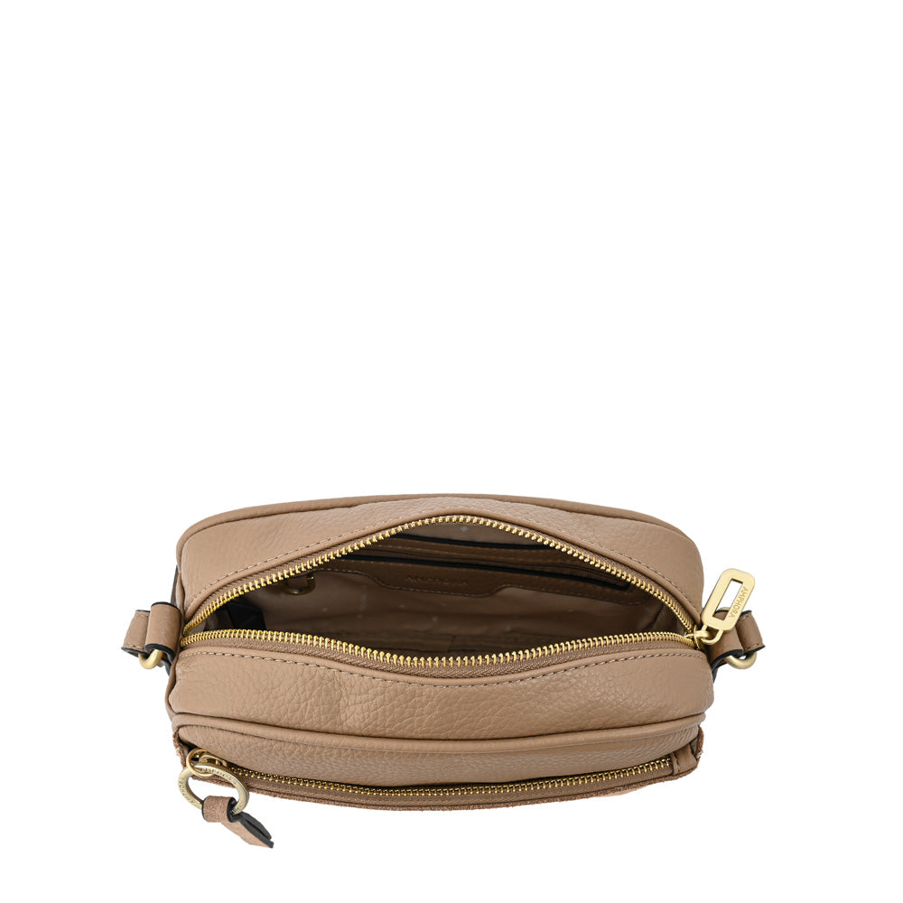 Cartera bandolera mediana villette taupe