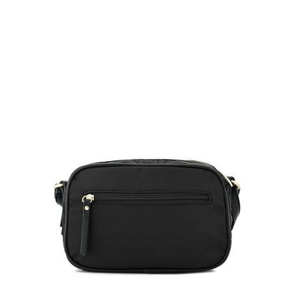 Cartera bandolera mediana villette negro texturizado