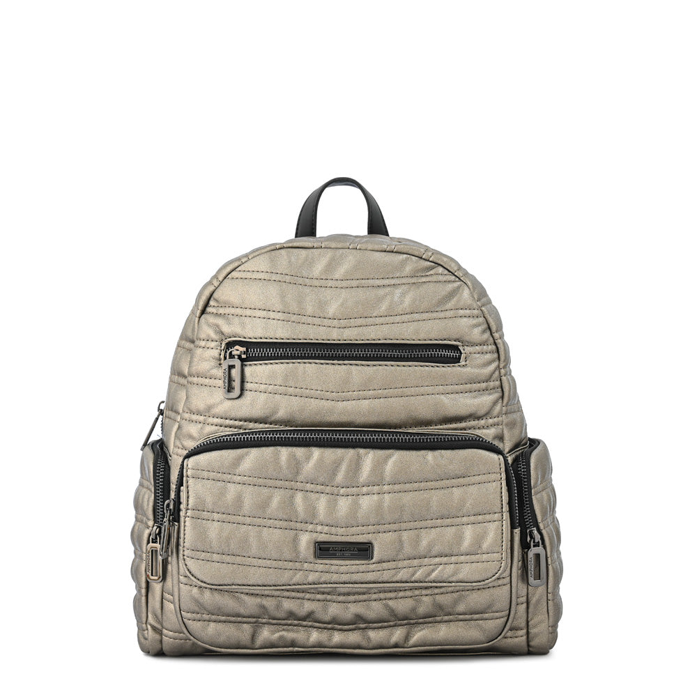 Mochila madeleine mediana plateado oscuro