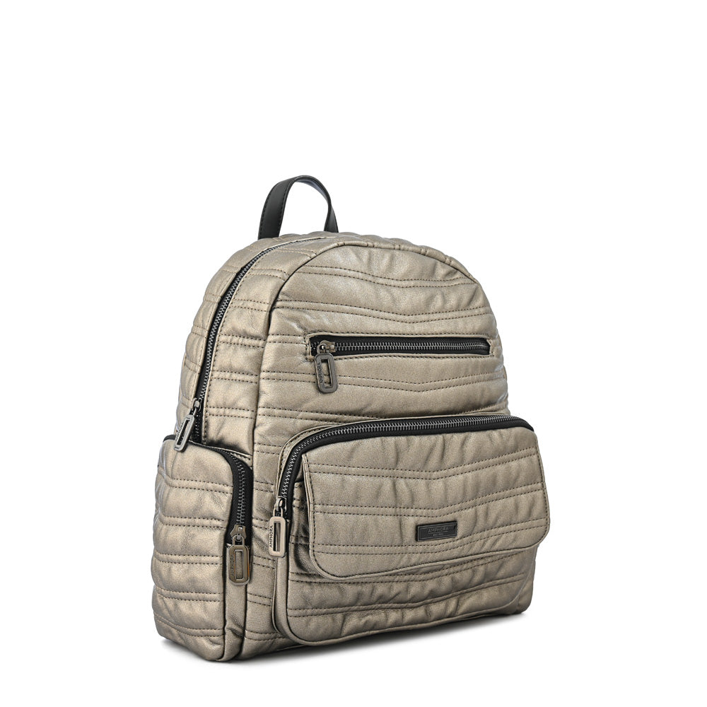 Mochila madeleine mediana plateado oscuro