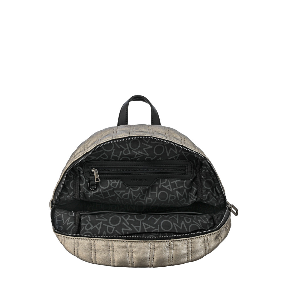 Mochila madeleine mediana plateado oscuro