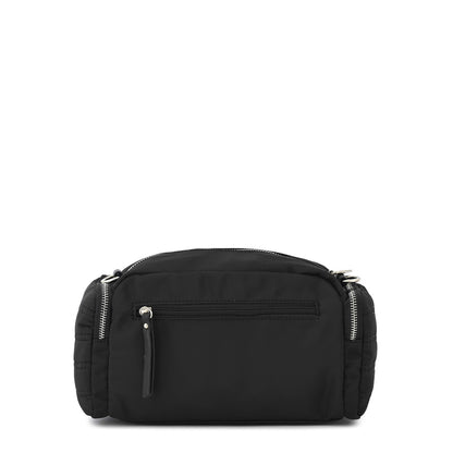 Cartera bandolera mediana madeleine negro texturizado