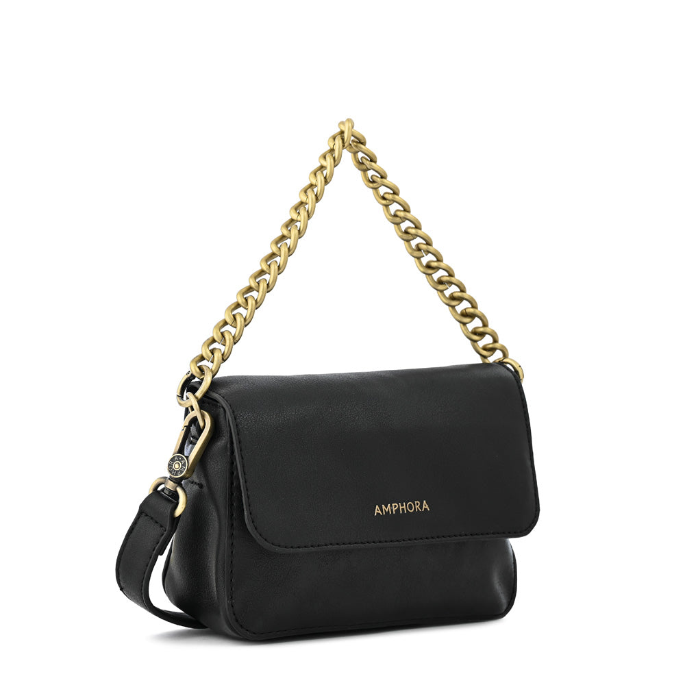 Cartera bandolera con tapa brady pequeña negro