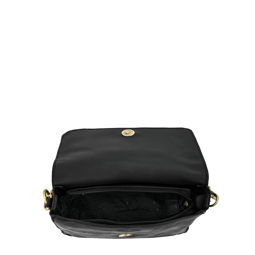 Cartera bandolera con tapa brady pequeña negro