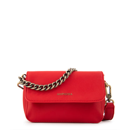 Cartera Bandolera con tapa brady pequeña rojo