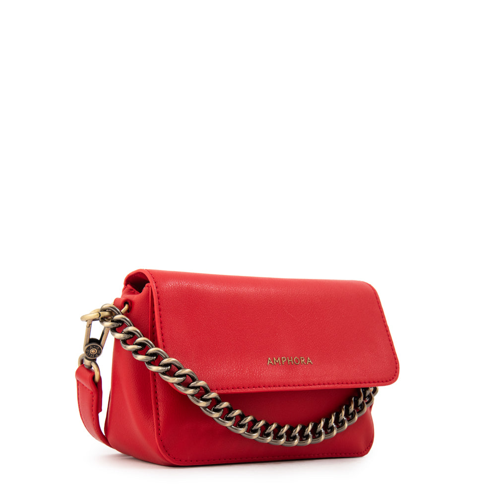 Cartera bandolera con tapa brady pequeña rojo