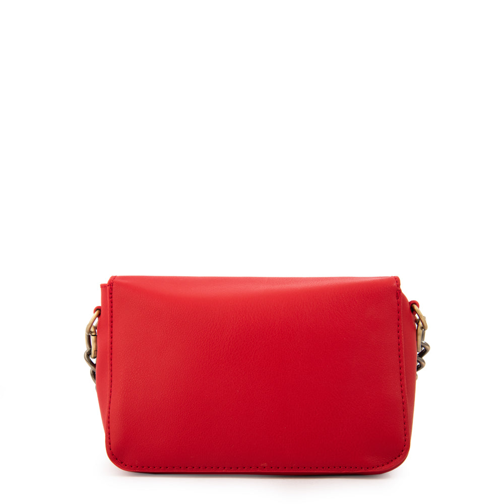 Cartera bandolera con tapa brady pequeña rojo