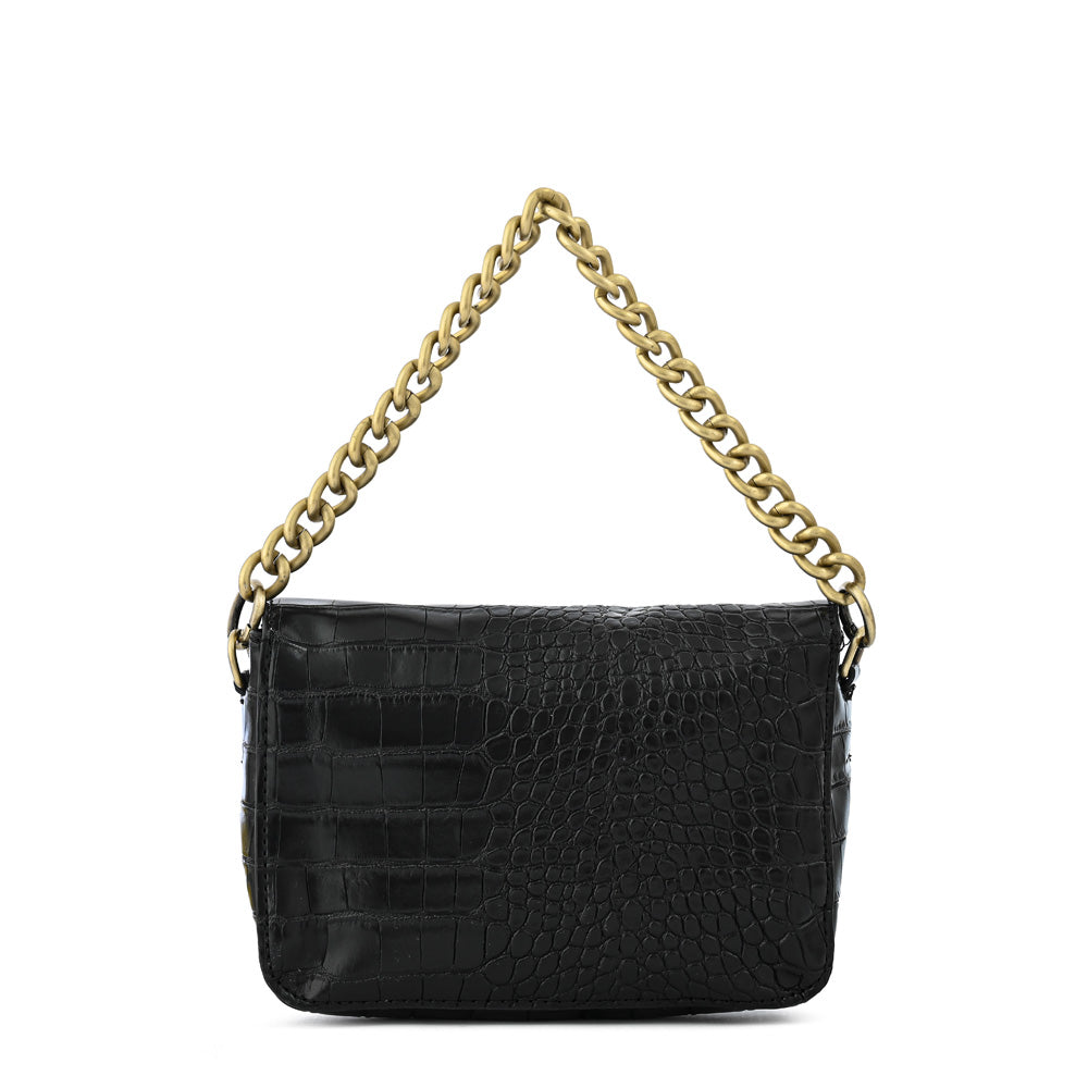 Cartera bandolera con tapa brady pequeña negro especial