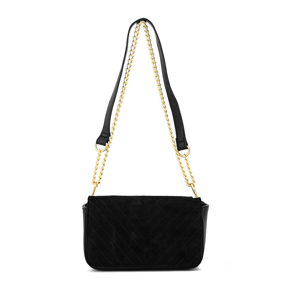 Cartera bandolera con tapa pequeña molly negro