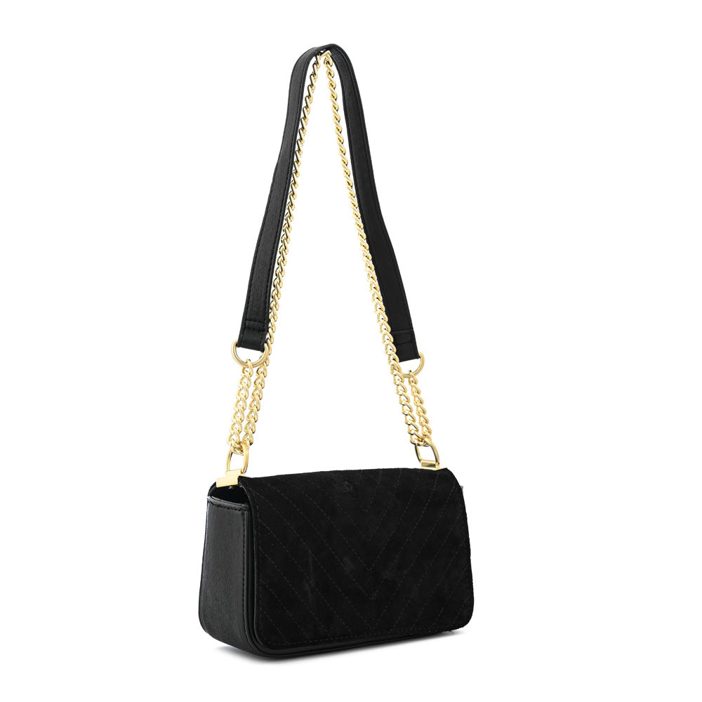 Cartera bandolera con tapa molly pequeña negro