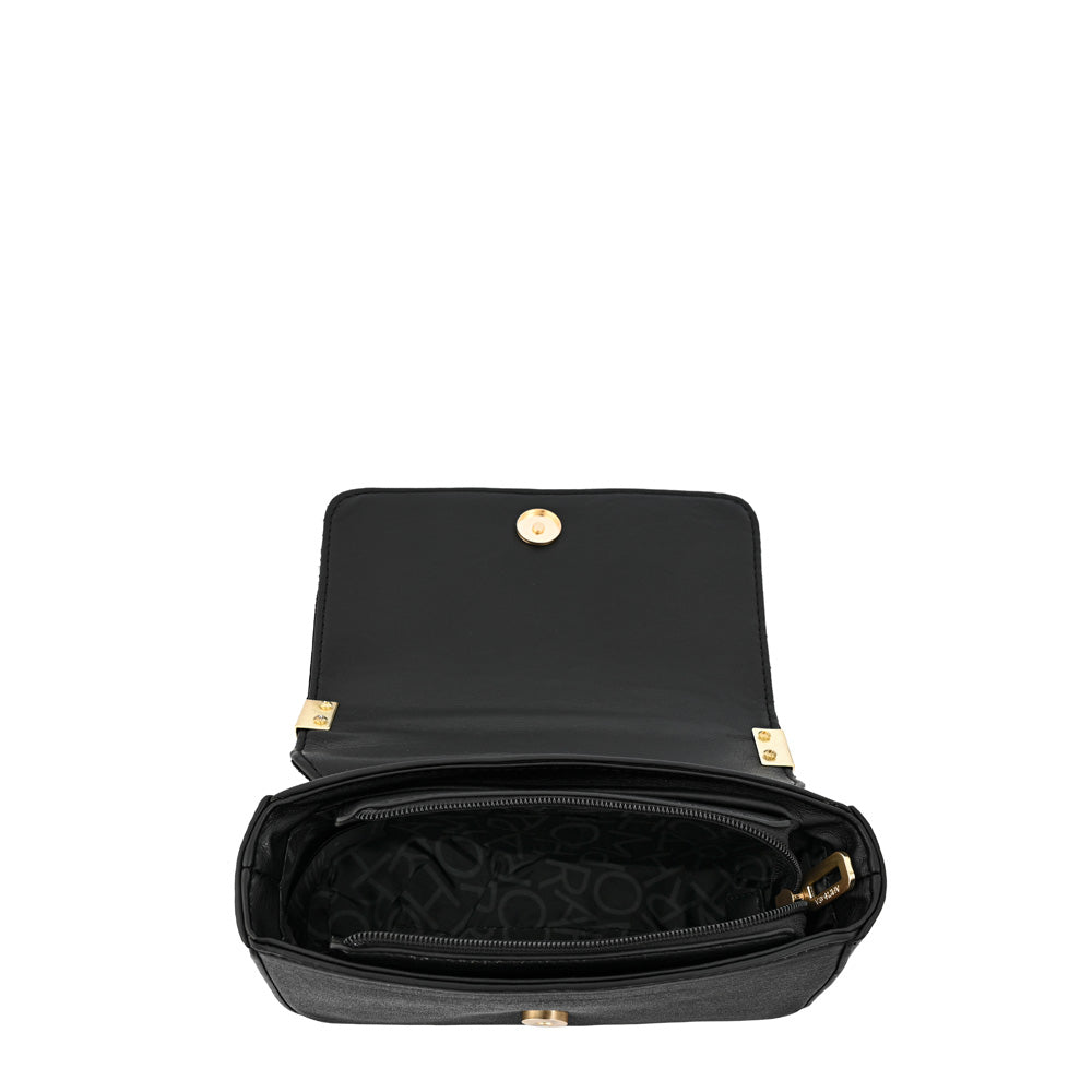 Cartera bandolera con tapa molly pequeña negro