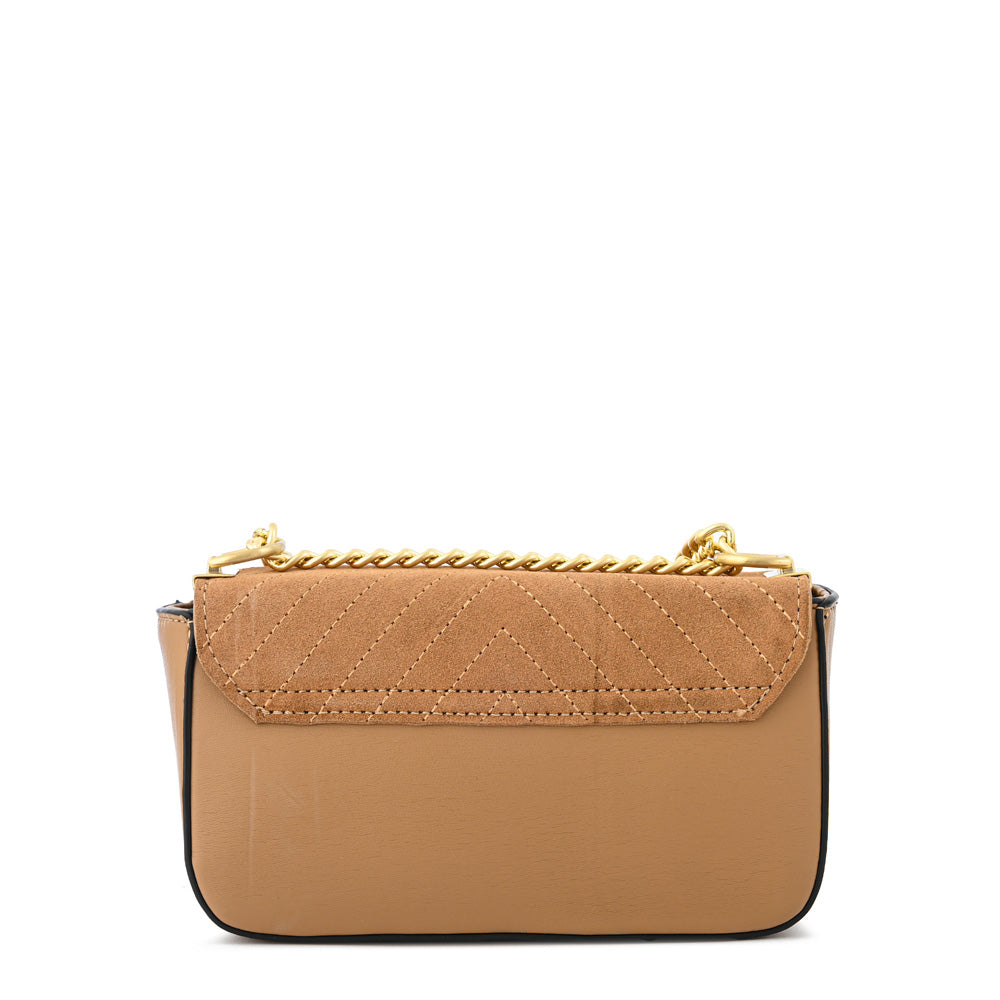 Cartera bandolera con tapa pequeña molly camel