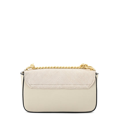Cartera Bandolera con tapa molly pequeña blanco crudo