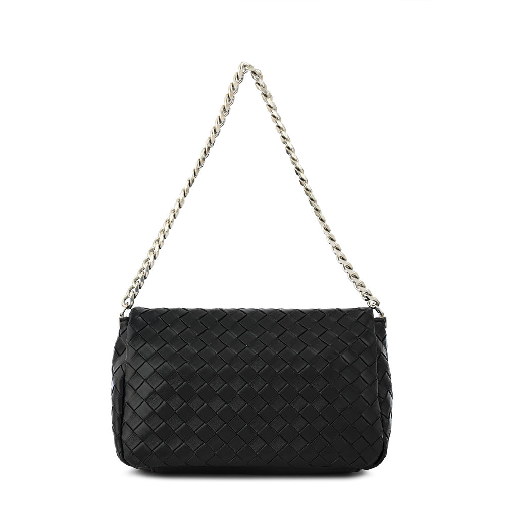 Cartera bandolera con tapa mediana bercy negro