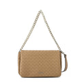 Cartera bandolera con tapa bercy mediana beige oscuro