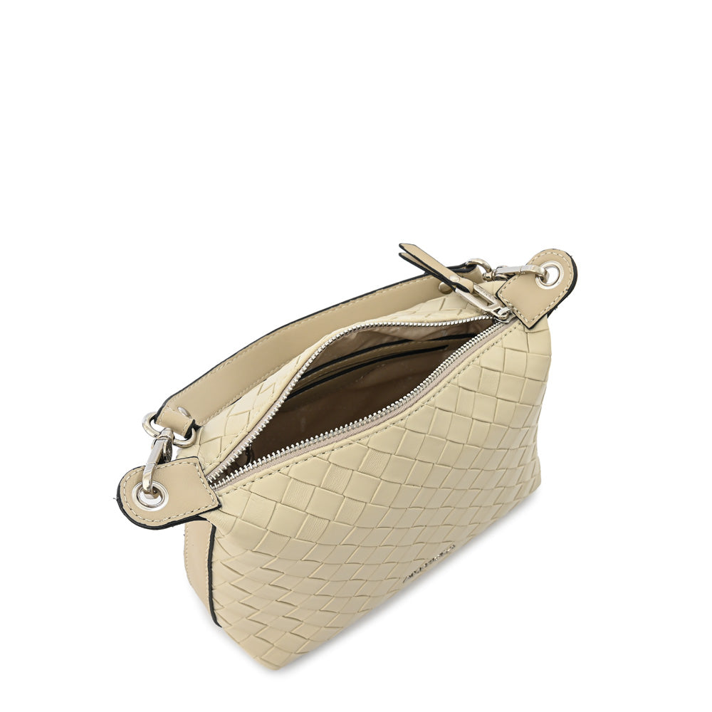 Cartera corte oval pequeña bercy beige