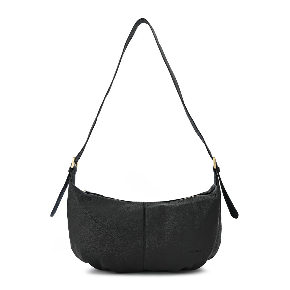 Cartera corte oval blanche mediana negro
