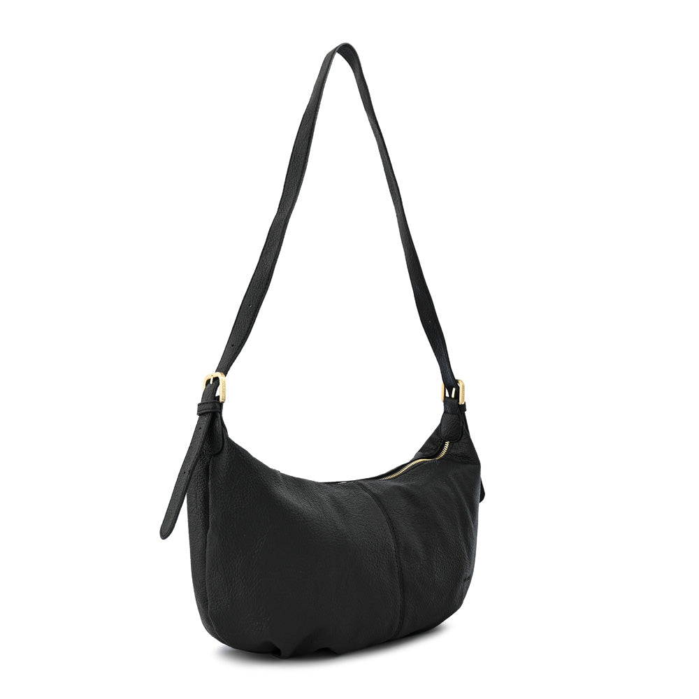 Cartera corte oval blanche mediana negro