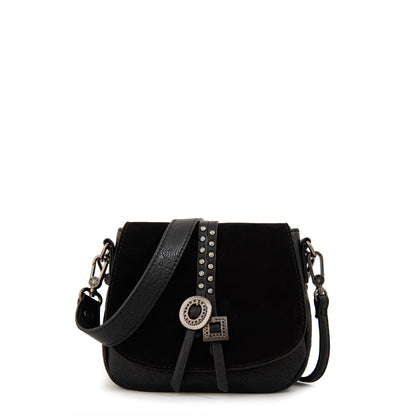 Cartera Bandolera con tapa pequeña indonesia negro especial