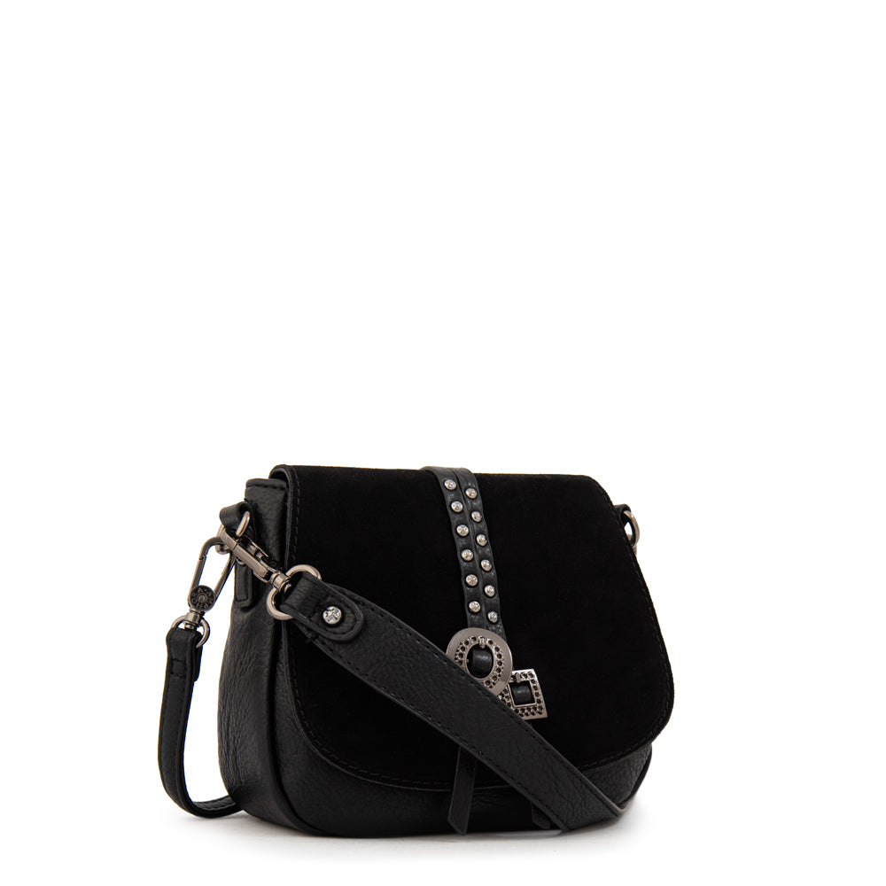 Cartera Bandolera con tapa pequeña indonesia negro especial