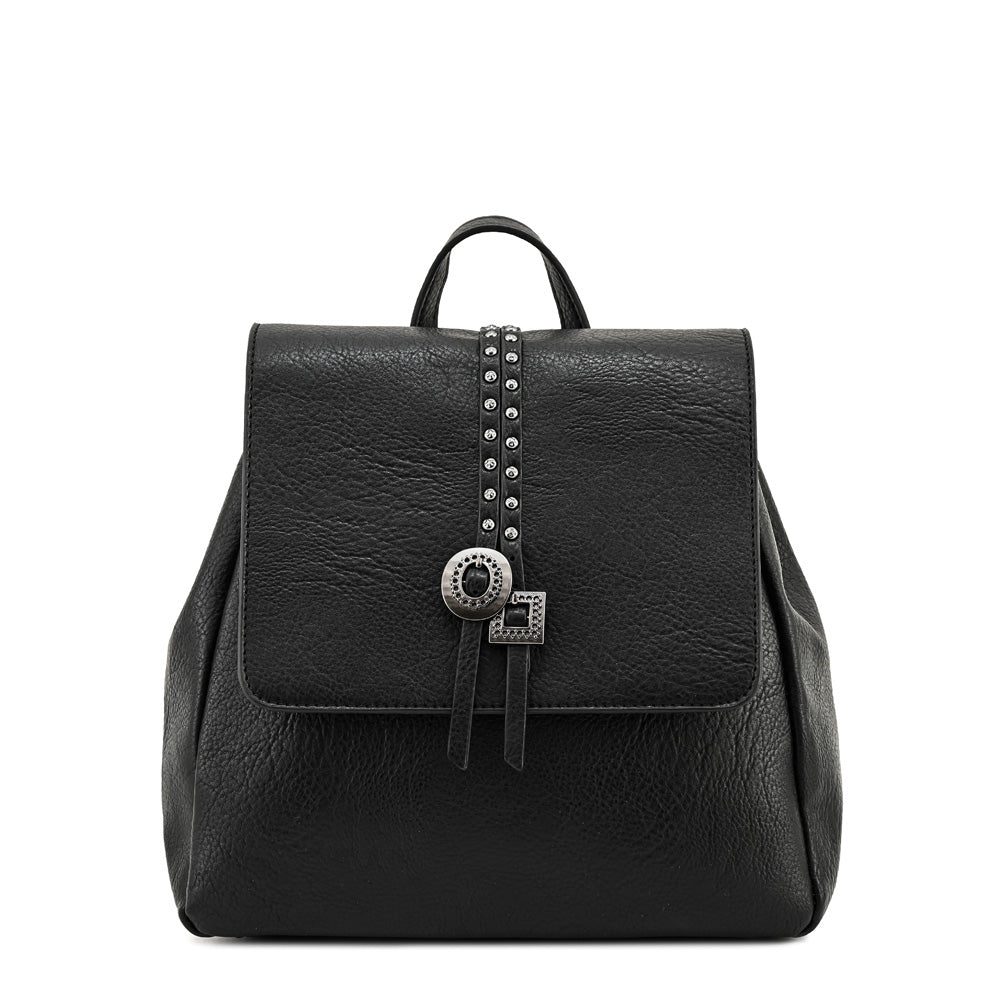 Mochila con tapa indonesia pequeña negro