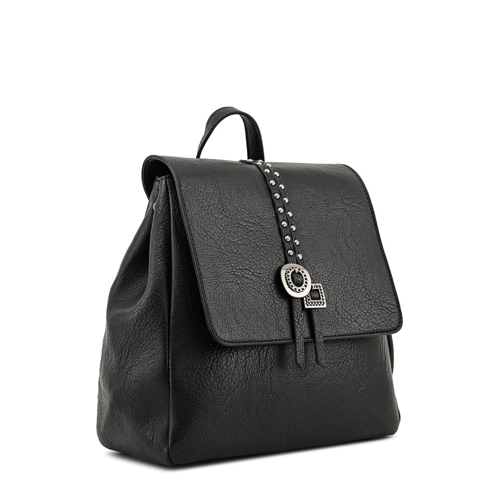 Mochila con tapa indonesia pequeña negro