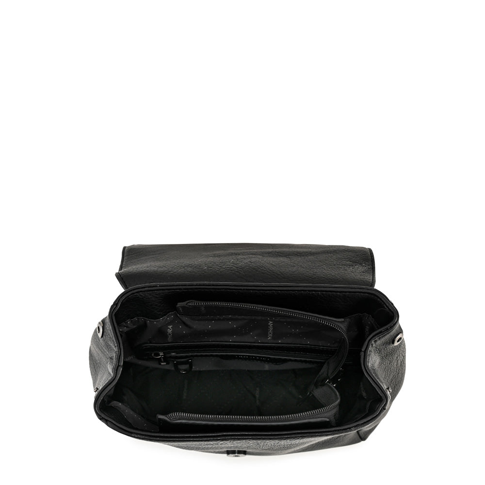 Mochila con tapa indonesia pequeña negro