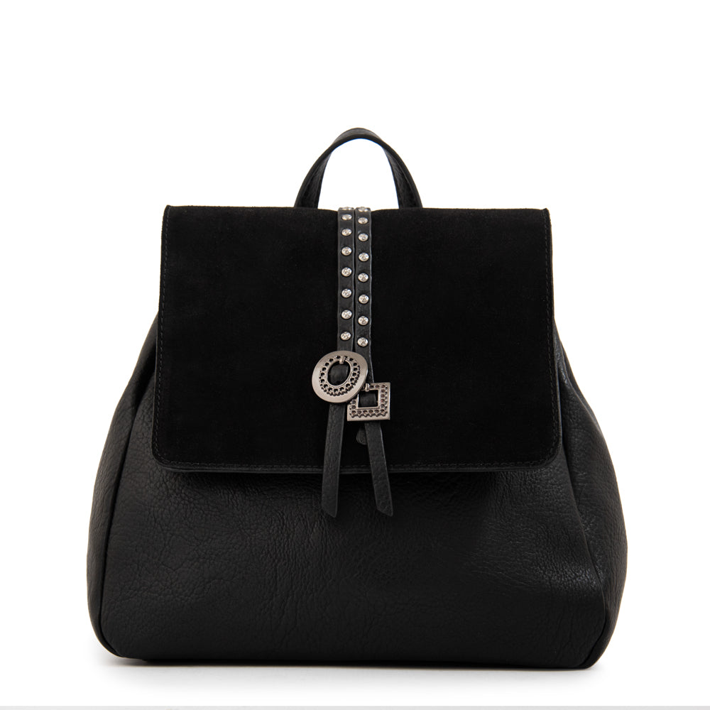 Mochila con tapa indonesia pequeña negro especial