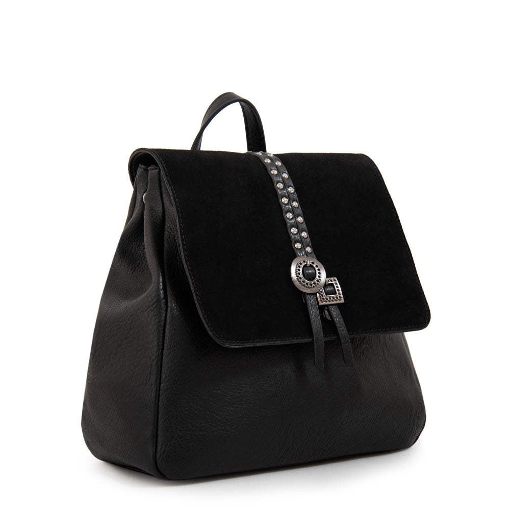 Mochila con tapa indonesia pequeña negro especial